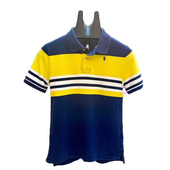 Polo Ralph Lauren Boy's Polo Multicolor  Short Sleeve Shirt-size L (14-16) - Picture 1 of 3